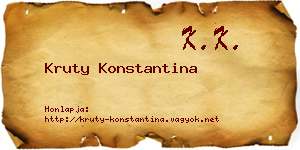 Kruty Konstantina névjegykártya